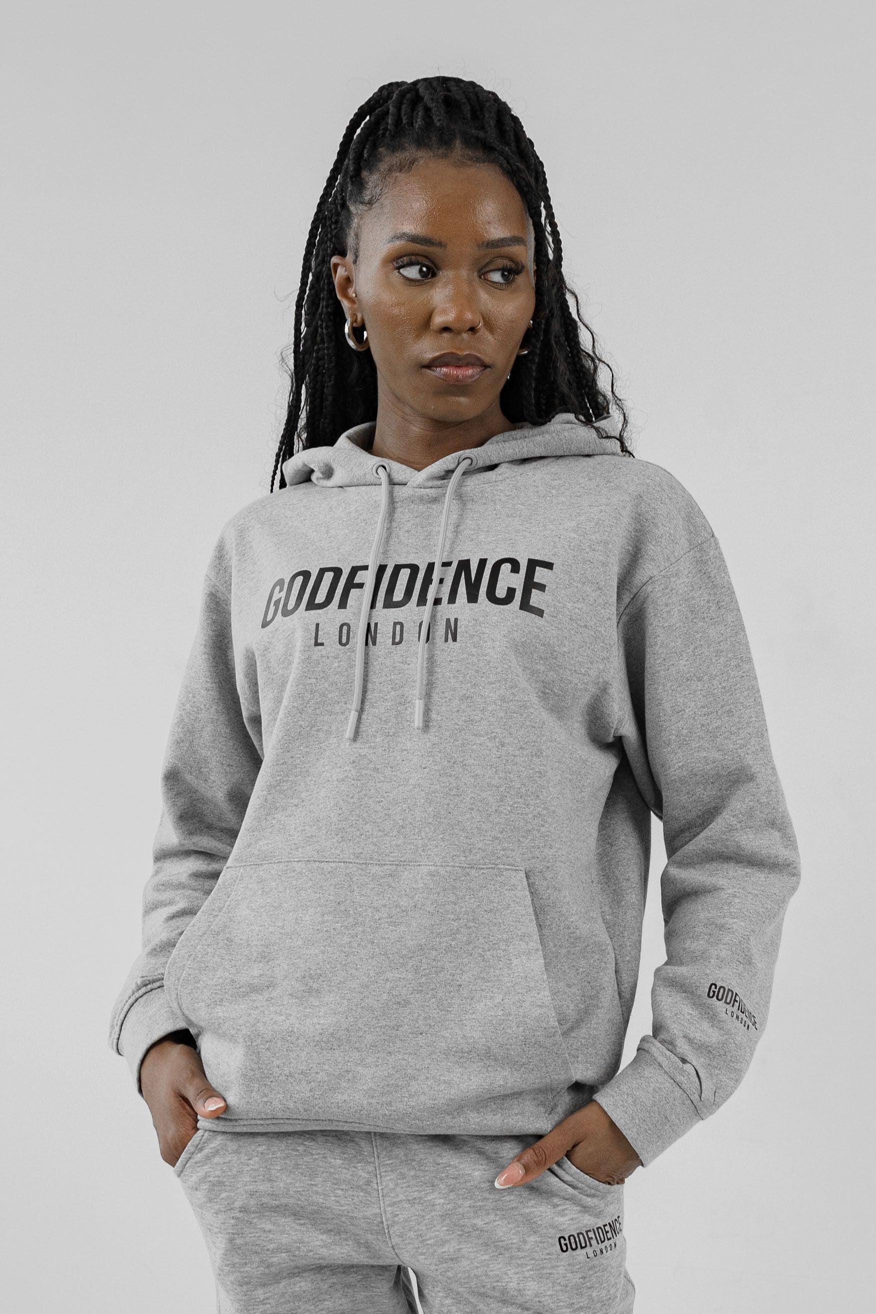 Godfidence London Hoodie (Grey) – Godfidence Apparel